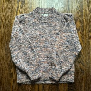 Madewell Space-Dyed Eaton Puff-Sleeve Pullover Sweater